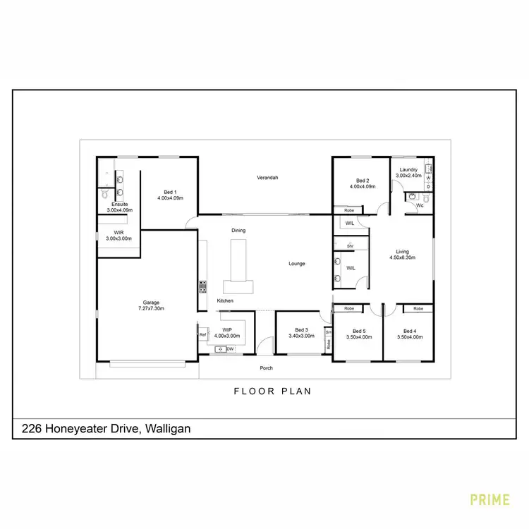 Floorplan of Homely house listing, 226 Honeyeater Drive, Walligan QLD 4655