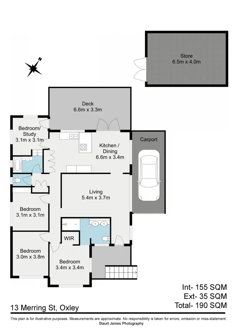 Floorplan of Homely house listing, 13 Merring Street, Oxley QLD 4075