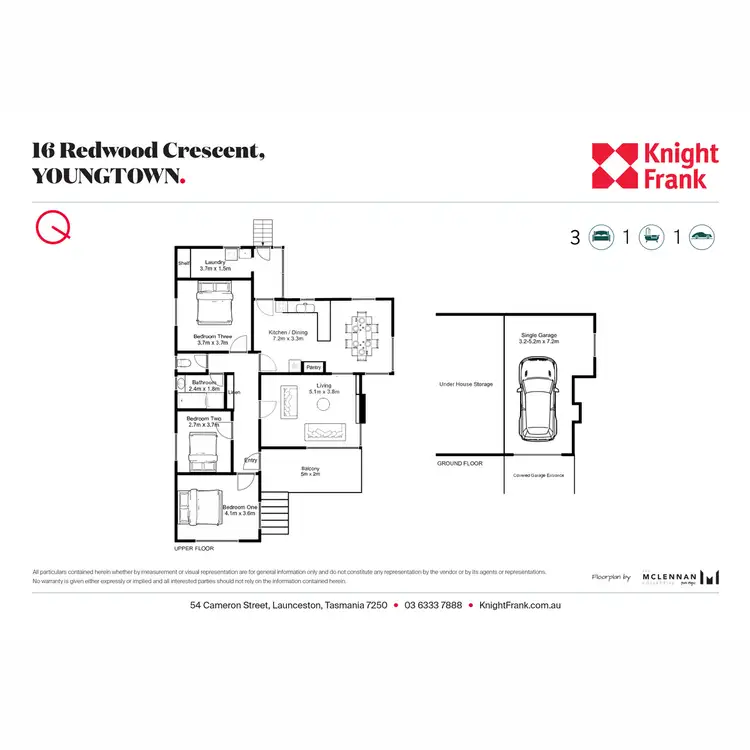 Floorplan of Homely house listing, 16 Redwood Crescent, Youngtown TAS 7249