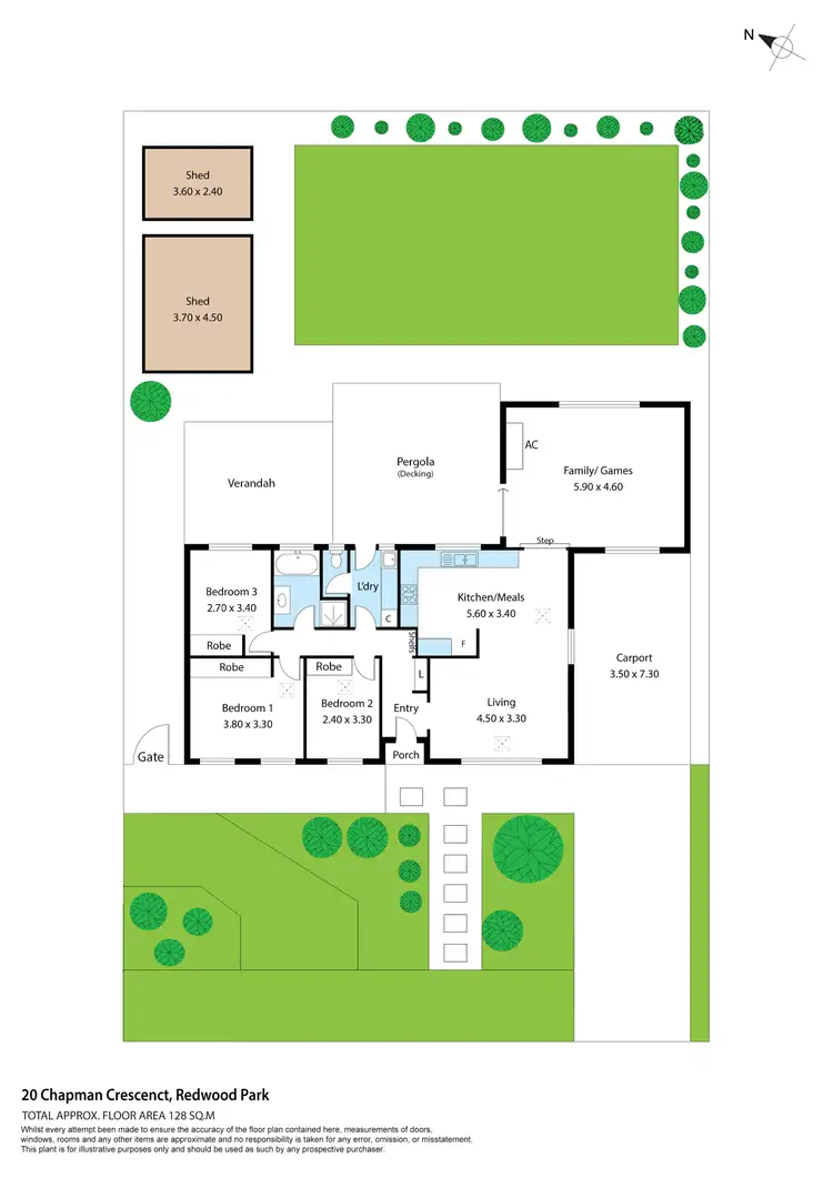 Floorplan of Homely house listing, 20 Chapman Crescent, Redwood Park SA 5097