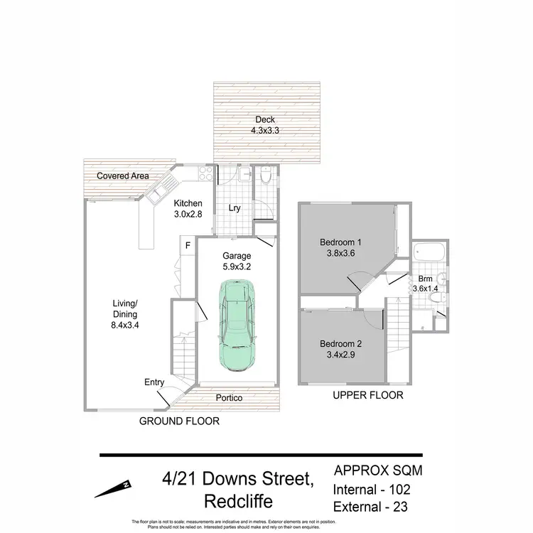 Floorplan of Homely townhouse listing, 4/21 Downs Street, Redcliffe QLD 4020