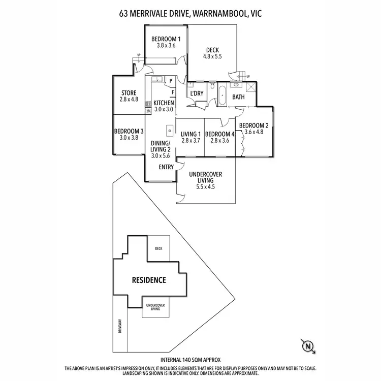 Floorplan of Homely house listing, 63 Merrivale Drive, Warrnambool VIC 3280