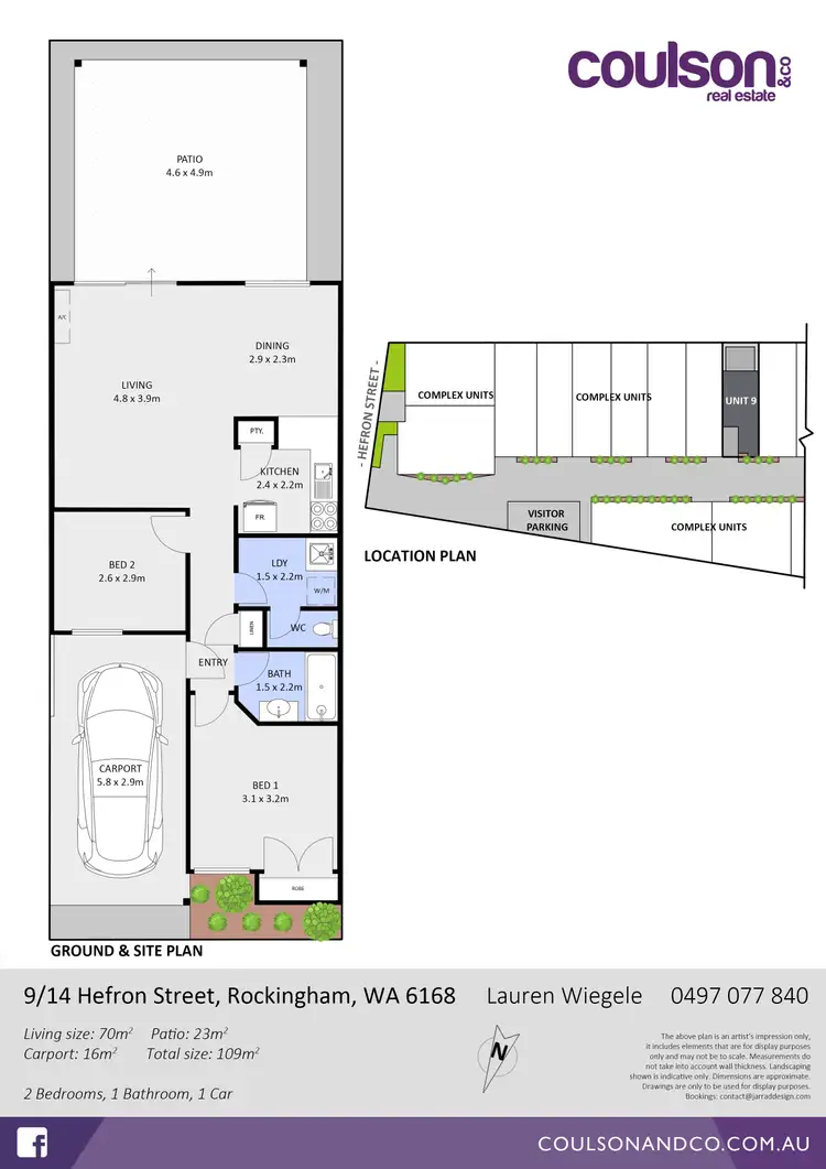 Floorplan of Homely unit listing, 9/14 Hefron Street, Rockingham WA 6168