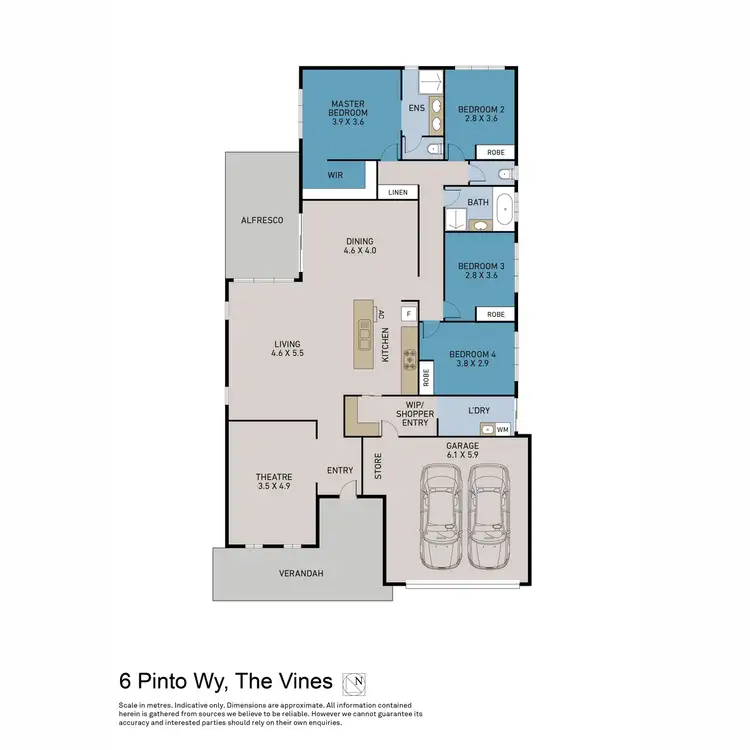 Floorplan of Homely house listing, 6 Pinto Way, The Vines WA 6069