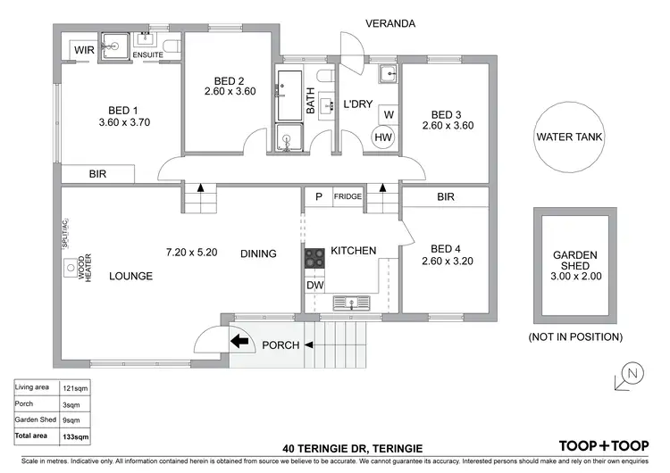 Floorplan of Homely house listing, 40 Teringie Drive, Teringie SA 5072