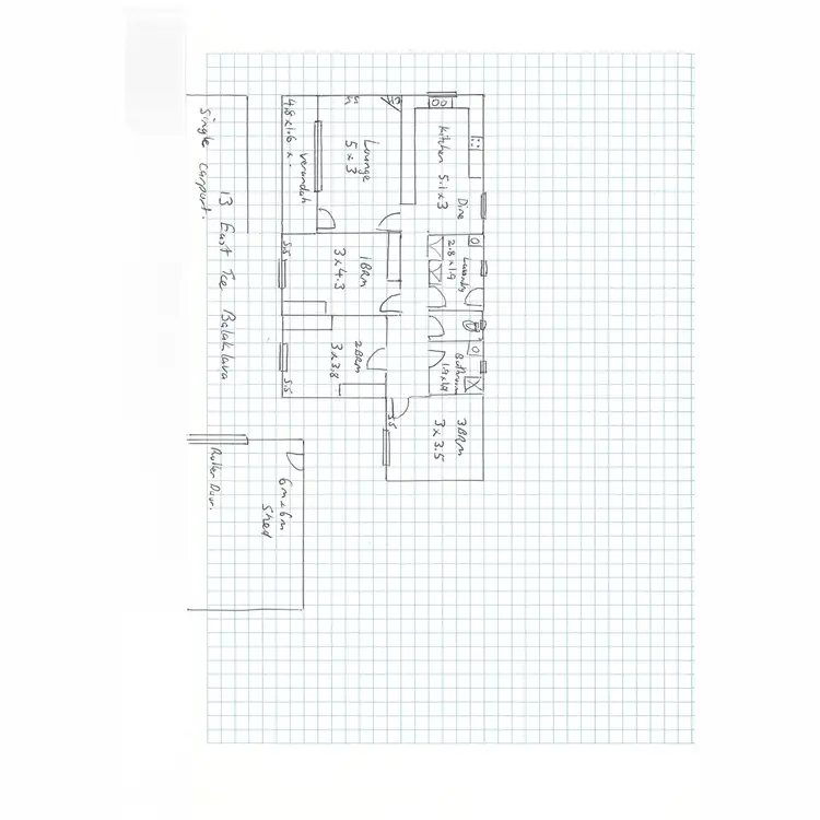 Floorplan of Homely house listing, 13 East Terrace, Balaklava SA 5461
