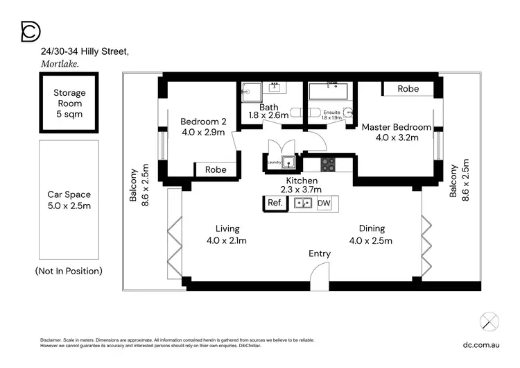Floorplan of Homely apartment listing, 24/30-34 Hilly Street, Mortlake NSW 2137