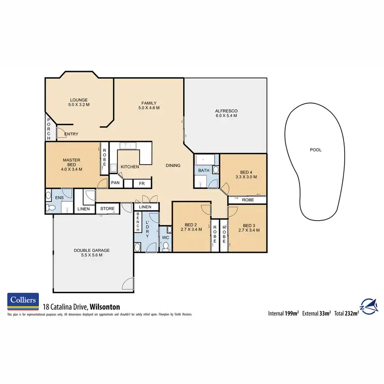 Floorplan of Homely house listing, 18 Catalina Drive, Wilsonton QLD 4350