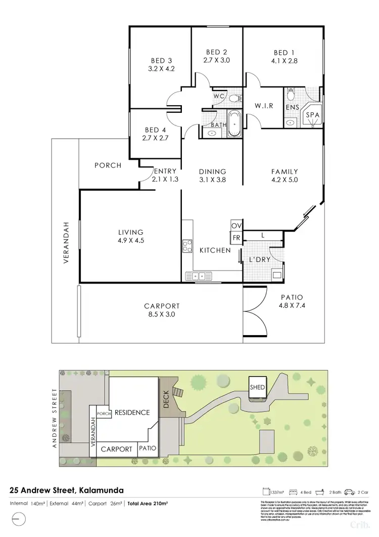 Floorplan of Homely house listing, 25 Andrew Street, Kalamunda WA 6076