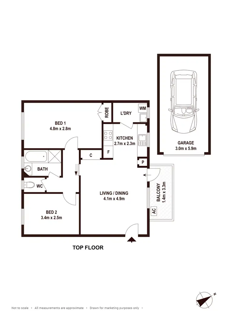 Floorplan of Homely unit listing, 13/40-42 Albert Street, Hornsby NSW 2077