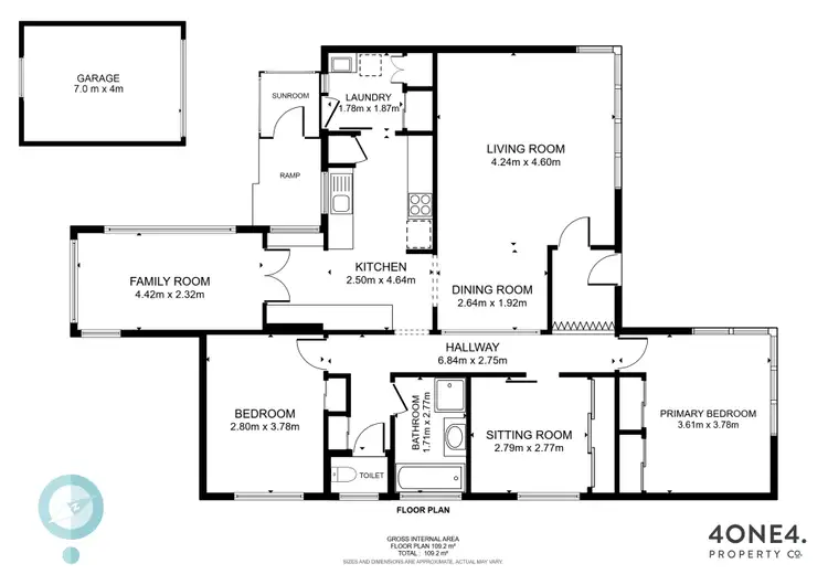 Floorplan of Homely house listing, 2 Barunga Place, Glenorchy TAS 7010