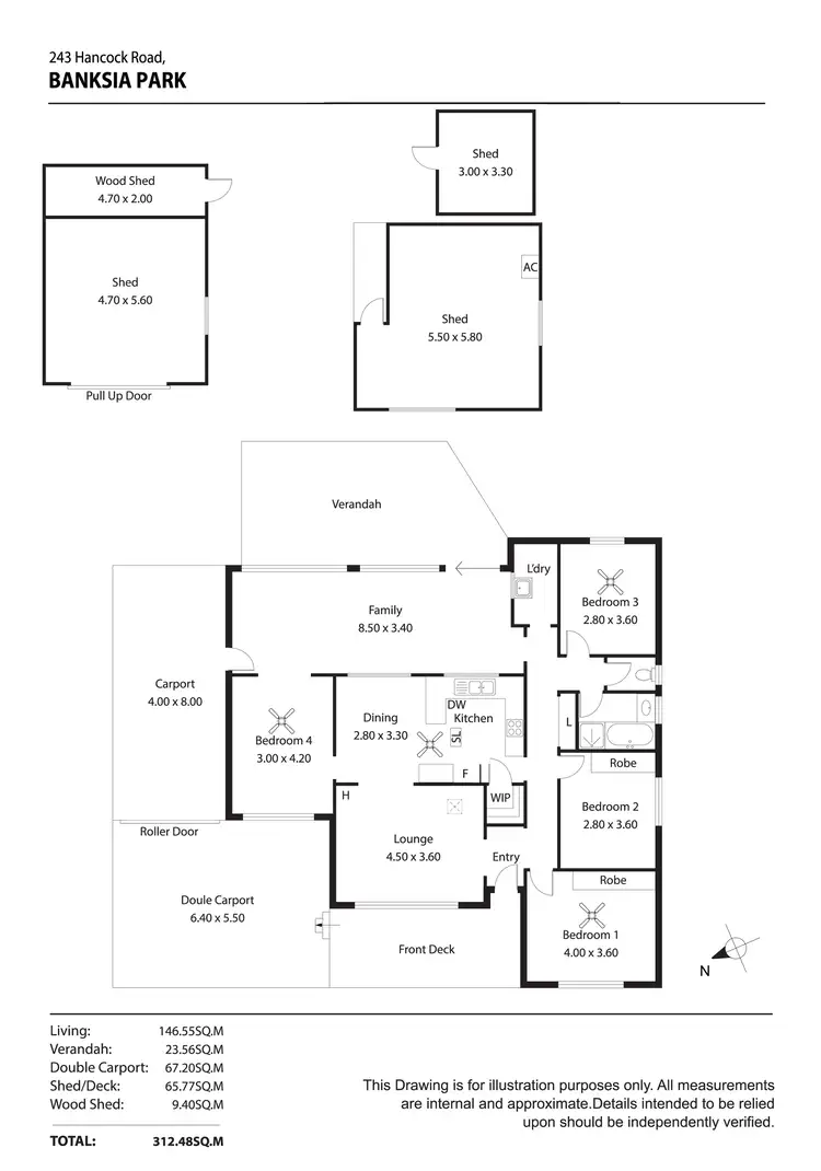 Floorplan of Homely house listing, 243 Hancock Road, Banksia Park SA 5091