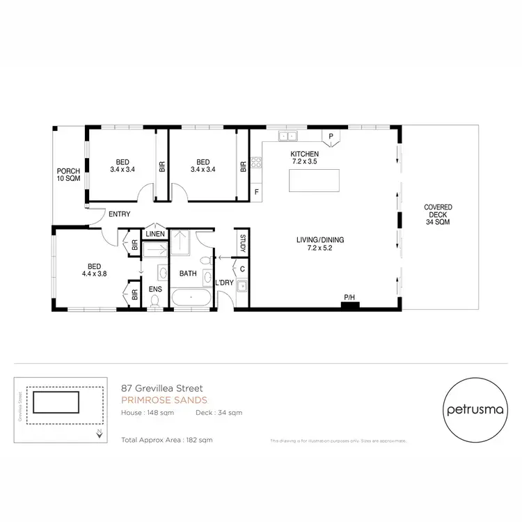 Floorplan of Homely house listing, 87 Grevillea Street, Primrose Sands TAS 7173
