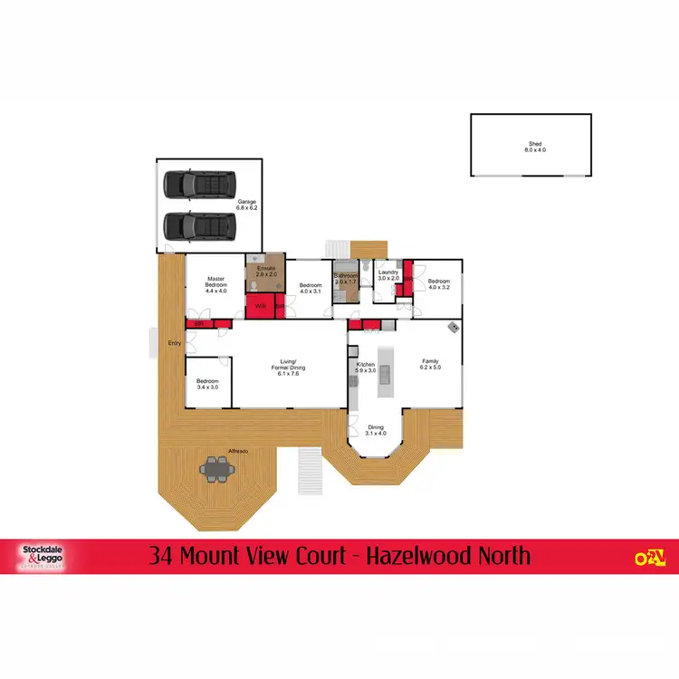 Floorplan of Homely rural property listing, 34 Mount View Court, Hazelwood North VIC 3840