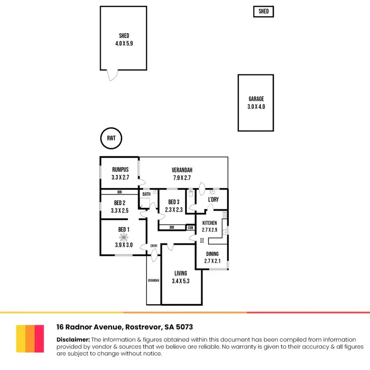 Floorplan of Homely house listing, 16 Radnor Avenue, Rostrevor SA 5073