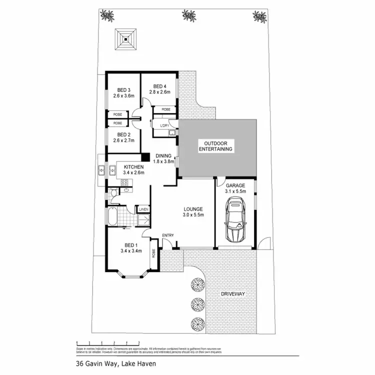 Floorplan of Homely house listing, 36 Gavin Way, Lake Haven NSW 2263