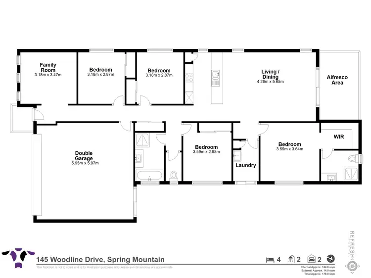 Floorplan of Homely house listing, 145 Woodline Drive, Spring Mountain QLD 4300