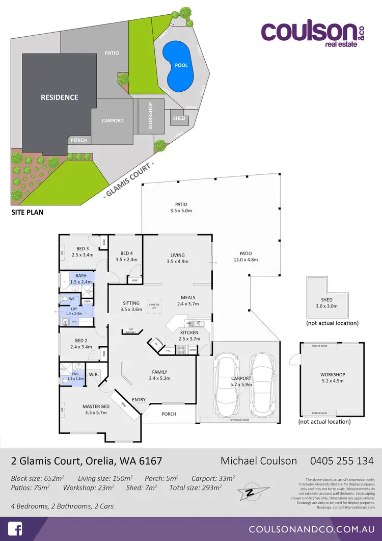 Floorplan of Homely house listing, 2 Glamis Court, Orelia WA 6167