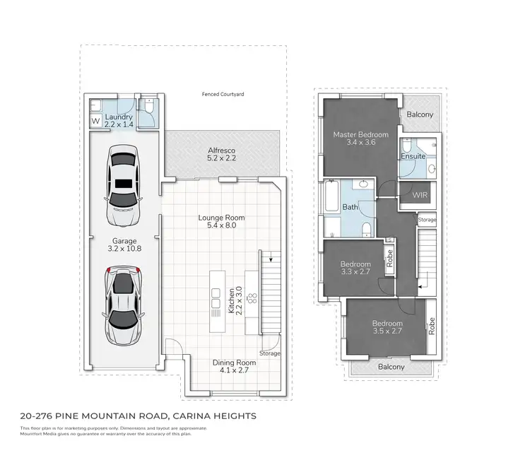 Floorplan of Homely townhouse listing, 20/276 Pine Mountain Road, Carina Heights QLD 4152