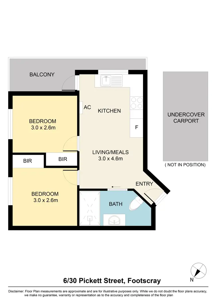 Floorplan of Homely apartment listing, 6/30 Pickett Street, Footscray VIC 3011