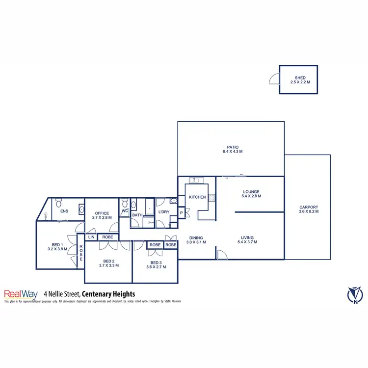 Floorplan of Homely house listing, 4 Nellie Street, Centenary Heights QLD 4350