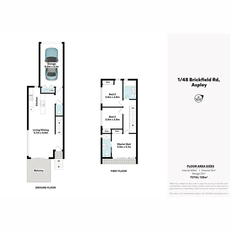 Floorplan of Homely townhouse listing, 1/48 Brickfield Road, Aspley QLD 4034