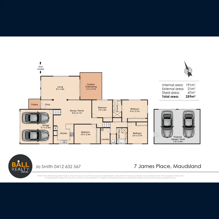 Floorplan of Homely house listing, 7 James Place, Maudsland QLD 4210
