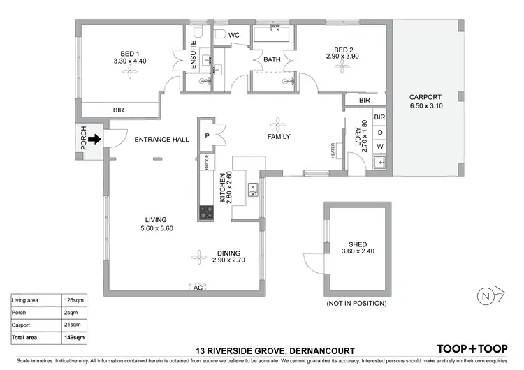 Floorplan of Homely house listing, 13 Riverside Grove, Dernancourt SA 5075