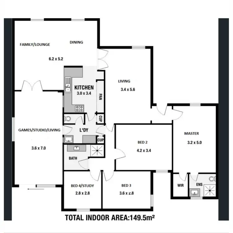 Floorplan of Homely house listing, 2 Kexby Street, Balcatta WA 6021