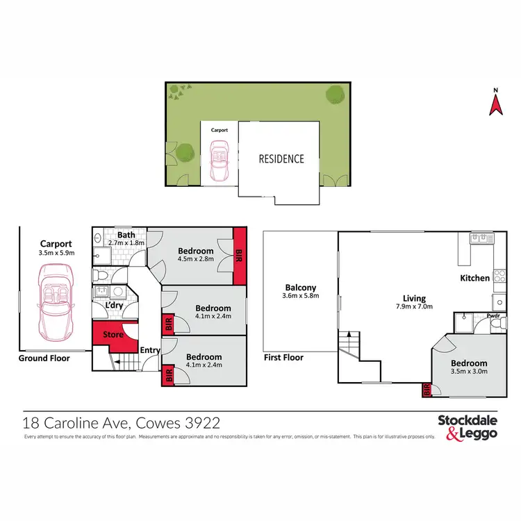 Floorplan of Homely house listing, 18 Caroline Avenue, Cowes VIC 3922