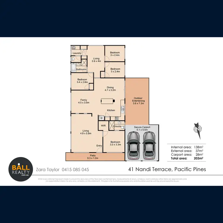Floorplan of Homely house listing, 41 Nandi Terrace, Pacific Pines QLD 4211
