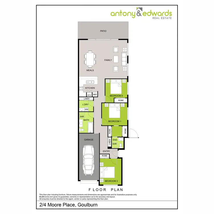 Floorplan of Homely unit listing, 2/4 Moore Place, Goulburn NSW 2580