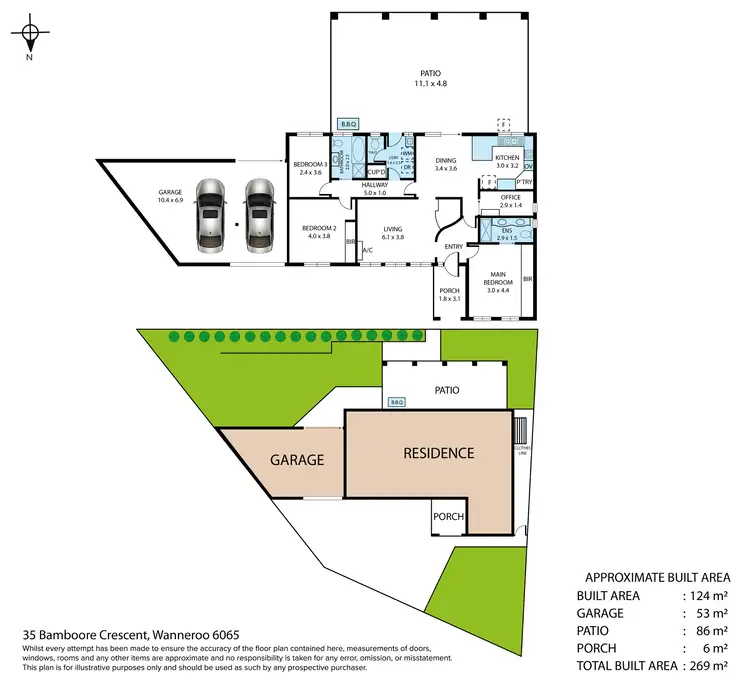 Floorplan of Homely house listing, 35 Bamboore Crescent, Wanneroo WA 6065