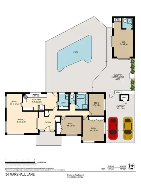 Floorplan of Homely house listing, 54 Marshall Lane, Kenmore QLD 4069