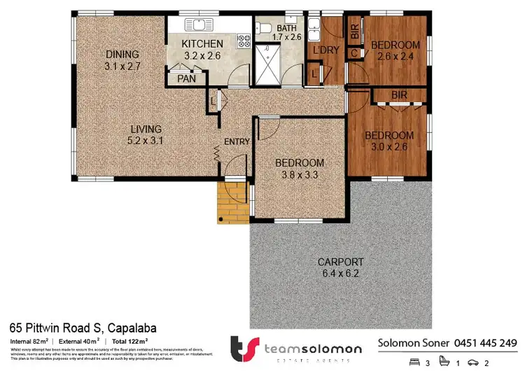 Floorplan of Homely house listing, 65 Pittwin Road South, Capalaba QLD 4157
