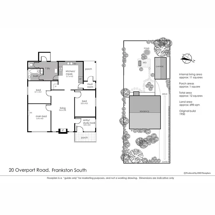 Floorplan of Homely house listing, 20 Overport Road, Frankston South VIC 3199