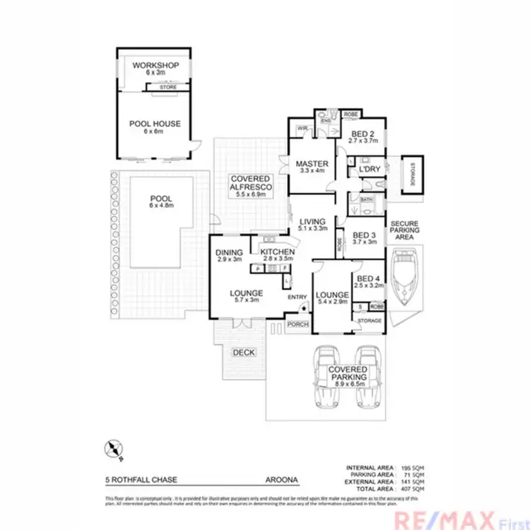 Floorplan of Homely house listing, 5 Rothfall Chase, Aroona QLD 4551