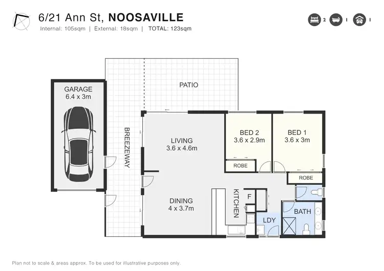 Floorplan of Homely unit listing, 6/21 Ann Street, Noosaville QLD 4566