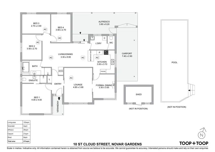 Floorplan of Homely house listing, 10 St Cloud Street, Novar Gardens SA 5040