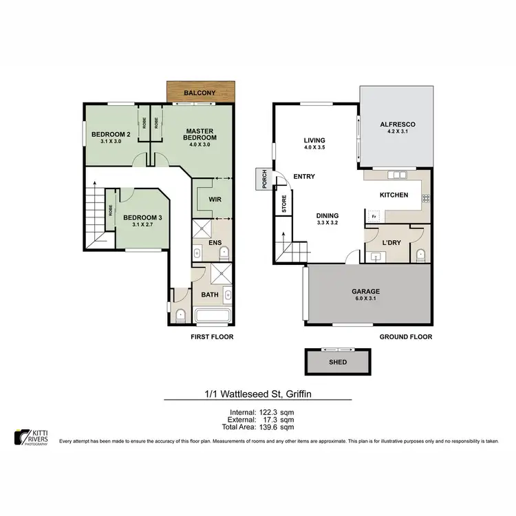 Floorplan of Homely semi-detached listing, 1/1 Wattleseed, Griffin QLD 4503