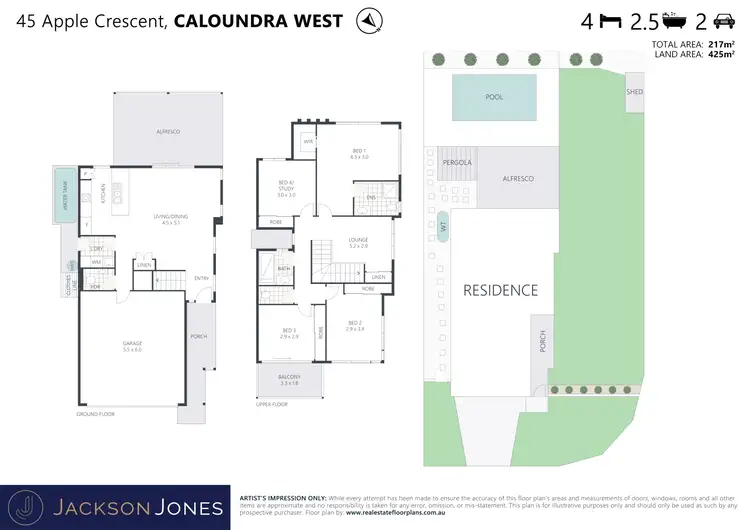 Floorplan of Homely house listing, 45 Apple Crescent, Caloundra West QLD 4551