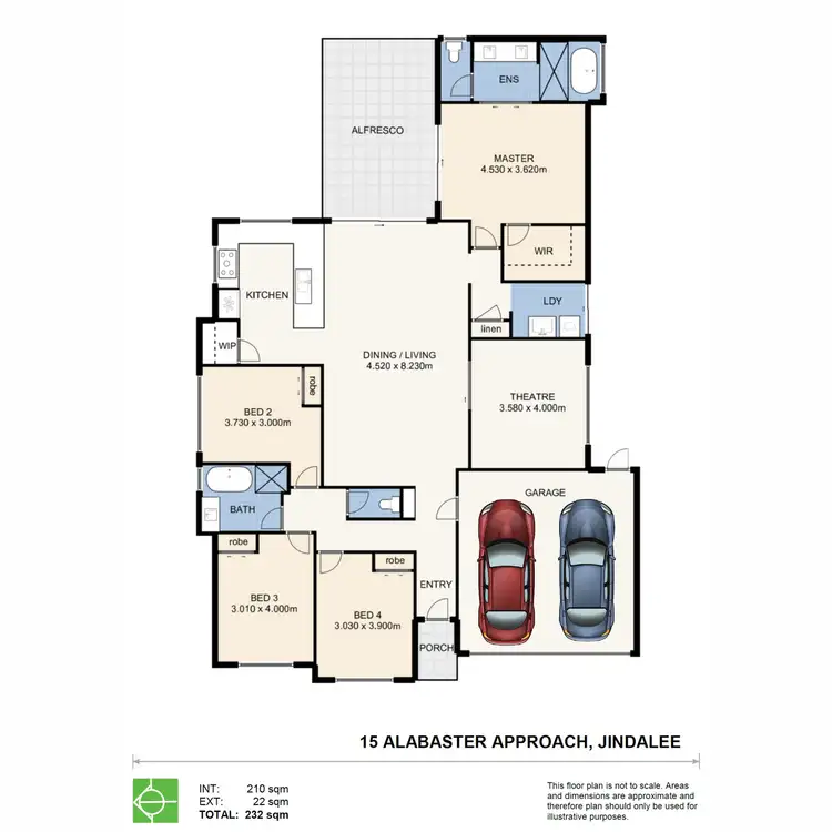 Floorplan of Homely house listing, 15 Alabaster Approach, Jindalee WA 6036