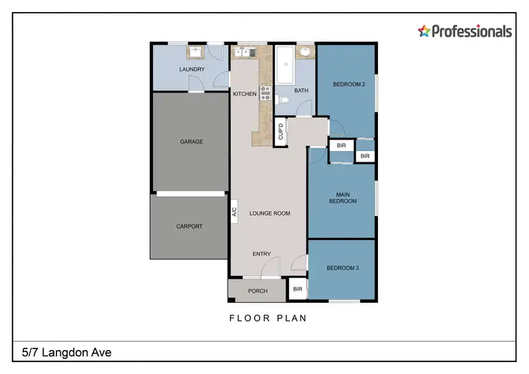 Floorplan of Homely unit listing, 5/7 Langdon Avenue, Wagga Wagga NSW 2650