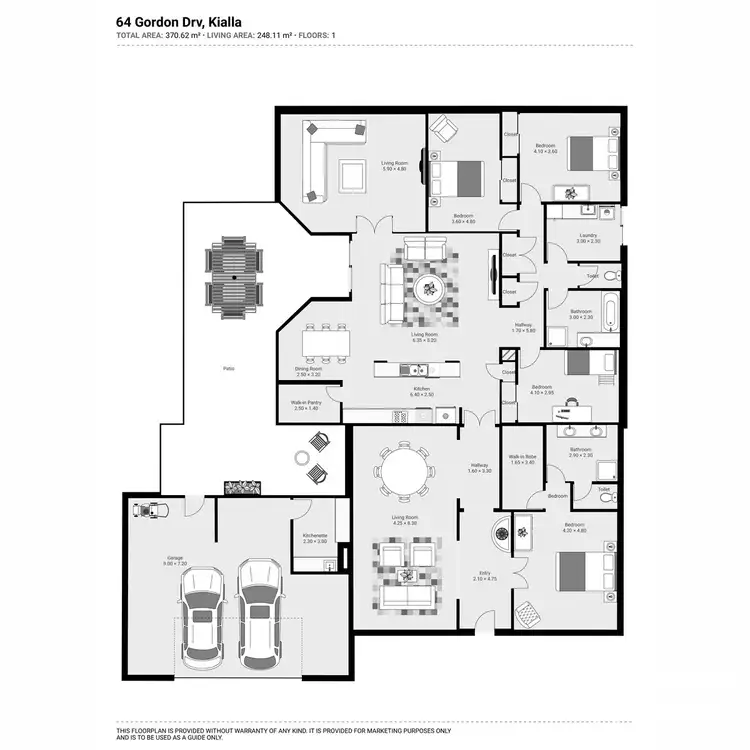 Floorplan of Homely house listing, 64 Gordon Drive, Kialla VIC 3631