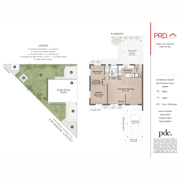 Floorplan of Homely house listing, 1/13 Crimson Court, Miami QLD 4220