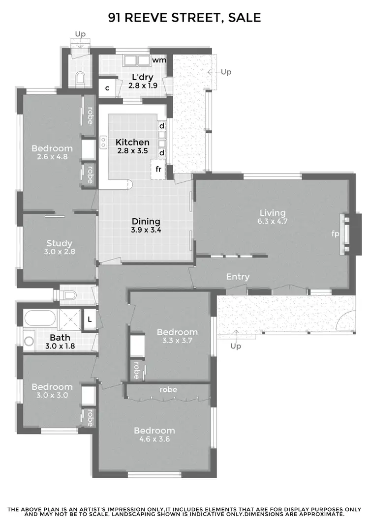 Floorplan of Homely house listing, 91 Reeve Street, Sale VIC 3850
