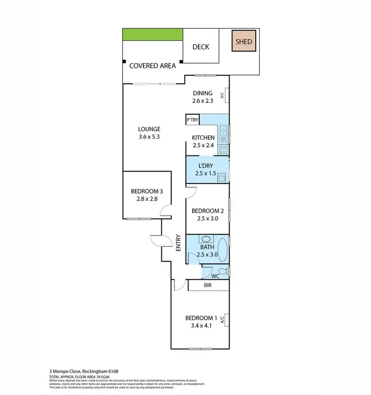 Floorplan of Homely unit listing, 9/3 Merope Close, Rockingham WA 6168
