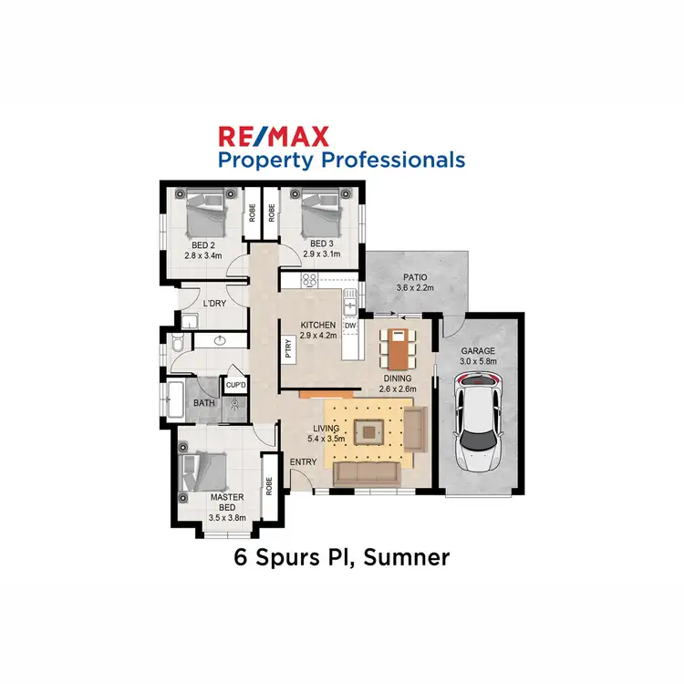 Floorplan of Homely house listing, 6 Spurs Place, Sumner QLD 4074