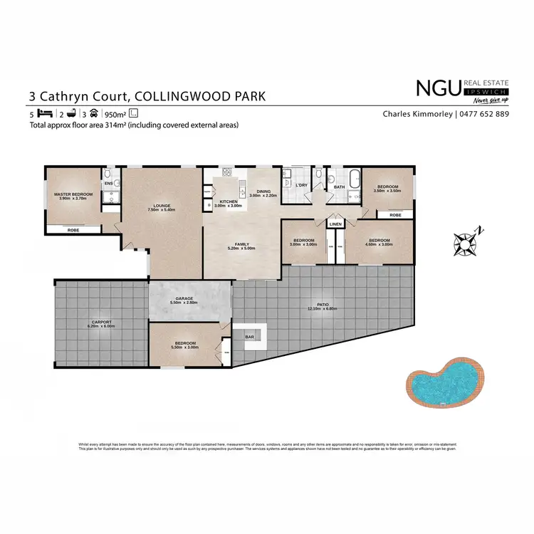 Floorplan of Homely house listing, 3 Cathryn Court, Collingwood Park QLD 4301