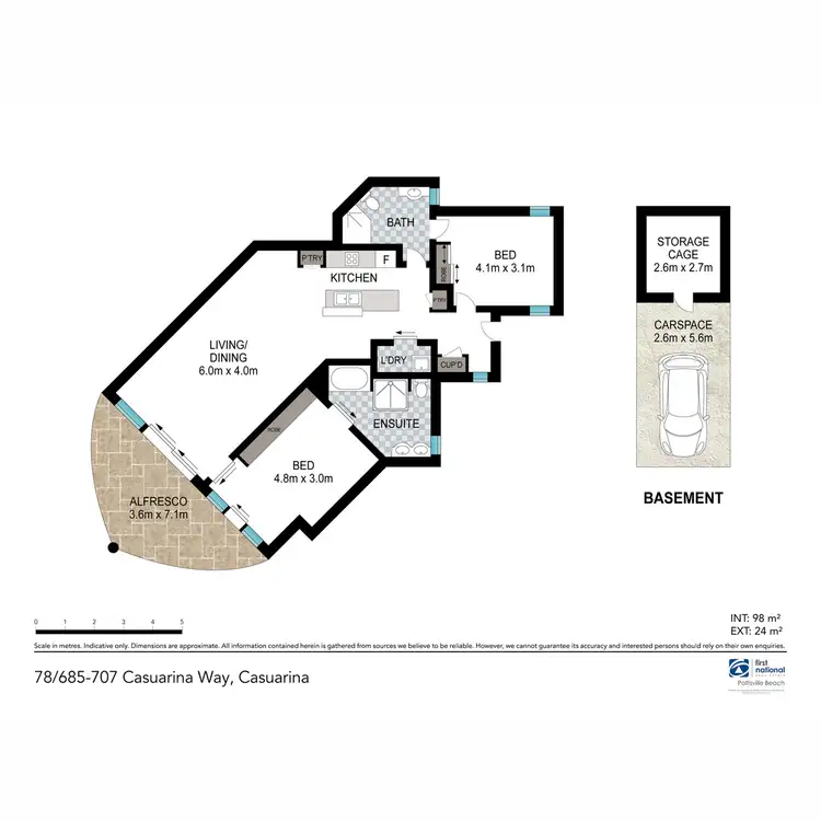 Floorplan of Homely unit listing, 78/685-707 Casuarina Way, Casuarina NSW 2487
